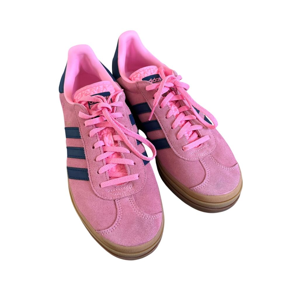 adidas gazelle bold “pink glow gum” sneakers